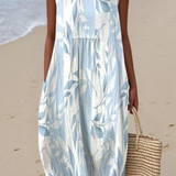 Joy - Klassisk Midikjole med Blomsterprint