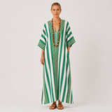 Kaftan Zoé Grøn Striber