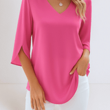 Emilie | Bluse med V-hals