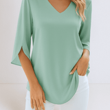 Emilie | Bluse med V-hals