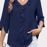 Helle | Bluse med flæser