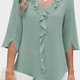 Helle | Bluse med flæser