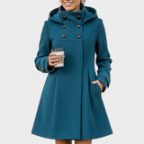 Lenka™ | Elegant frakke med hätte