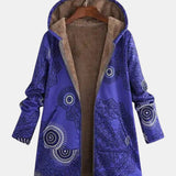 Månen | Midnatsblå Mandala Fleece hættetrøje