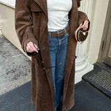 Mille™ | Elegant ruskind trenchcoat