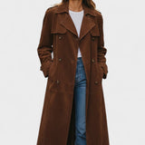 Mille™ | Elegant ruskind trenchcoat
