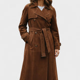 Mille™ | Elegant ruskind trenchcoat
