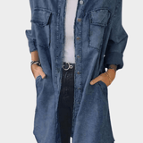 Sidsel | Denim skjortekjole