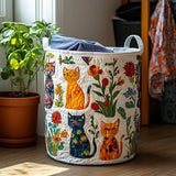 Vasketøjskurv med katte